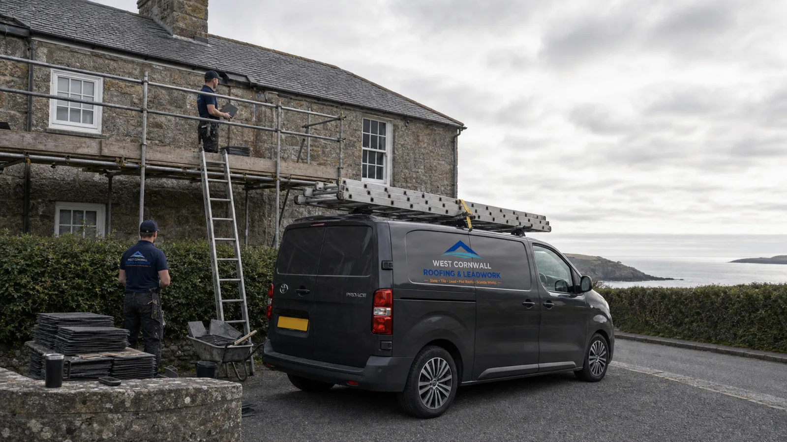 West Cornwall Roofing & Leadwork: finished slate roof with leadwork