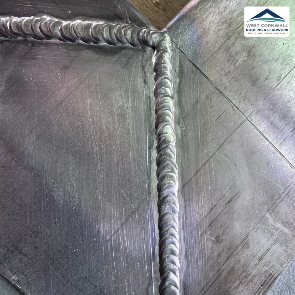 Welded lead seam detail